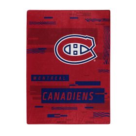 Canadiens OFFICIAL NHL "Digitize" Raschel Throw Blanket; 60" x 80"