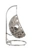 ACME Sigar Patio Hanging Chair with Stand, Light Gray Fabric & Wicker 45107