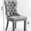 Furniture, Collection Modern, High-end Tufted Solid Wood Contemporary Velvet Upholstered Dining Chair with Golden Stainless Steel Plating Legs