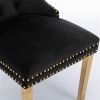 Furniture, Collection Modern, High-end Tufted Solid Wood Contemporary Velvet Upholstered Dining Chair with Golden Stainless Steel Plating Legs