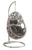 ACME Sigar Patio Hanging Chair with Stand, Light Gray Fabric & Wicker 45107