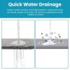 28.34x16.73in Shower Mat Non-Slip Bath Mat with Drain Quick Drying PVC Loofah Shower Mat For Bathroom Grey