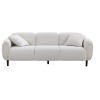 Mid Century Modern 3 seater Couch Velveteen sofa with solid wood leg for Living Room, bedroom, livingroom Beige