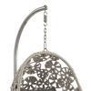 ACME Sigar Patio Hanging Chair with Stand, Light Gray Fabric & Wicker 45107