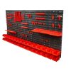 VEVOR Wall Mounted Storage Bins, 30-Bin Parts Rack Organizer Garage Plastic Shop Tool with Wall Panels/Tool Holders/Hooks, Tool Organizer for Nuts