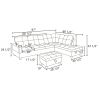 Grey Flannel Living Room Sofa Set B