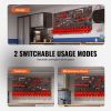 VEVOR Wall Mounted Storage Bins, 30-Bin Parts Rack Organizer Garage Plastic Shop Tool with Wall Panels/Tool Holders/Hooks, Tool Organizer for Nuts