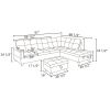 Brown Corduroy Living Room Sofa Set B