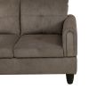 Brown Corduroy Living Room Sofa Set B