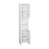 Bathroom Floor Storage Cabinet with 2 Doors Living Room Wooden Cabinet with 6 Shelves 15.75 x 11.81 x 66.93 inch