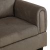 Brown Corduroy Living Room Sofa Set B