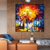 New Painting Home Decoration Modern Hand Painted Abstract Painting With Blue And Gold Texture Large Living Room Wall Picture