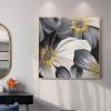 Hand Oil Painting  Painted Square Still Life Floral / Botanical Modern Living Room hallway bedroom luxurious decorative painting