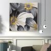 Hand Oil Painting  Painted Square Still Life Floral / Botanical Modern Living Room hallway bedroom luxurious decorative painting