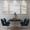 Hand Painted Abstract Gold Foil Art Wall Picture Handmade Golden Sky Landscape Canvas Oil Painting For Living Room Home Decor Living Room hallway bedr